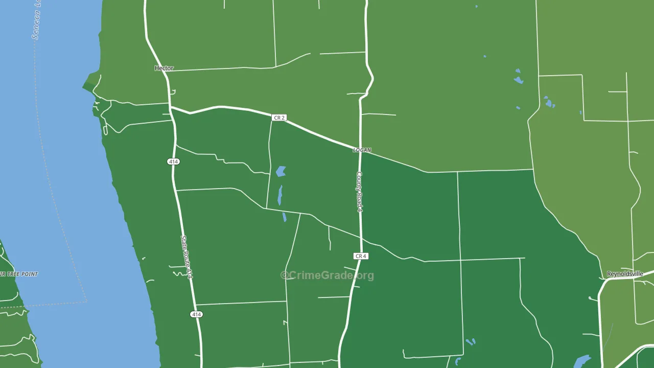Logan, NY Map of Vehicle Theft Rates
