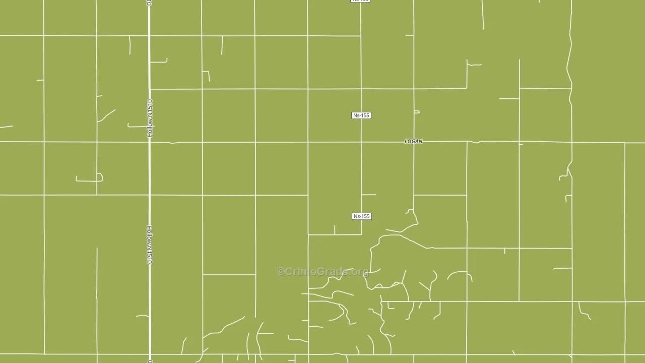 Logan, OK Map of Vehicle Theft Rates