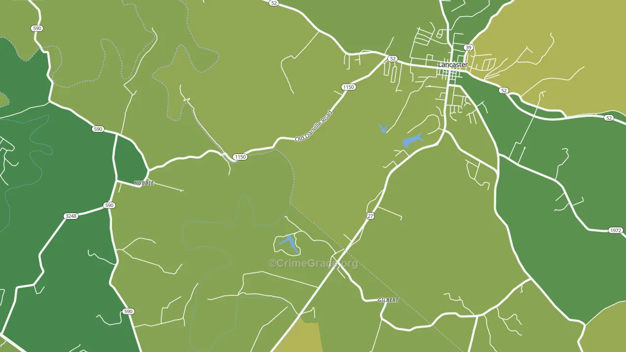 Logantown, KY Map of Vehicle Theft Rates