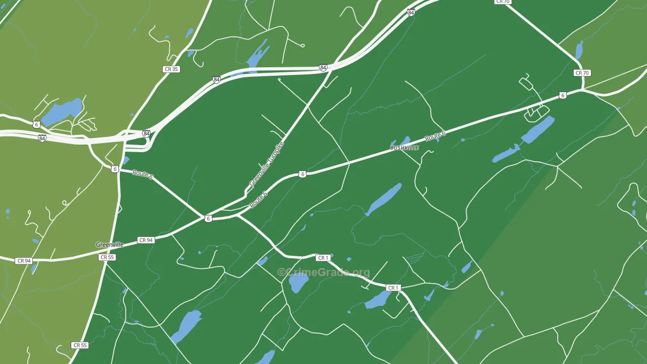 Logtown, NY Map of Vehicle Theft Rates