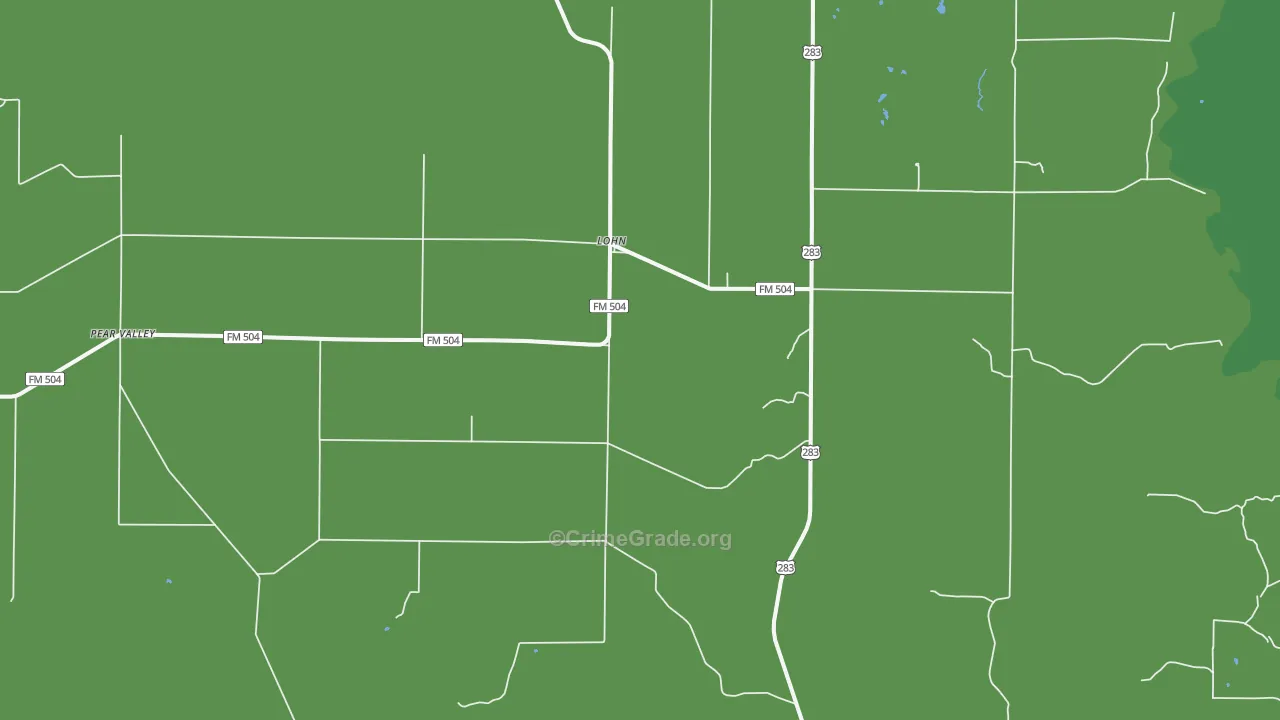 Lohn, TX Map of Vehicle Theft Rates