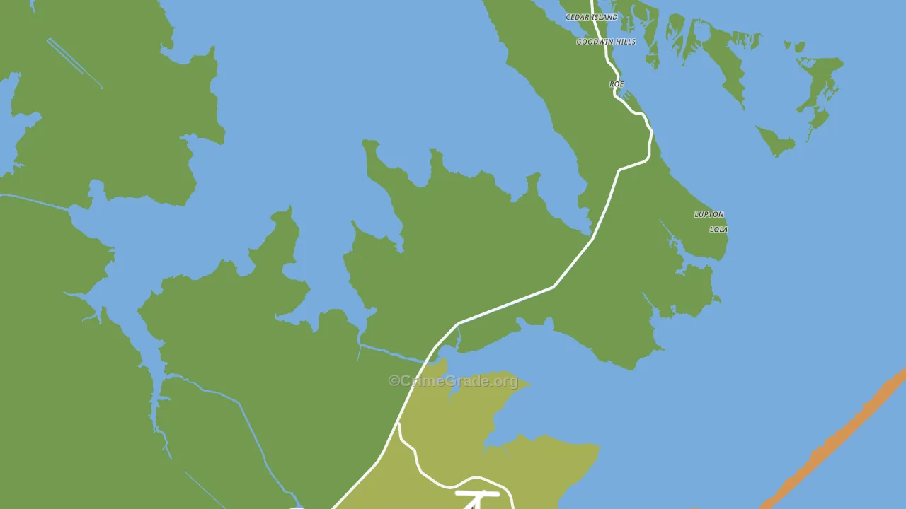 Lola, NC Map of Vehicle Theft Rates