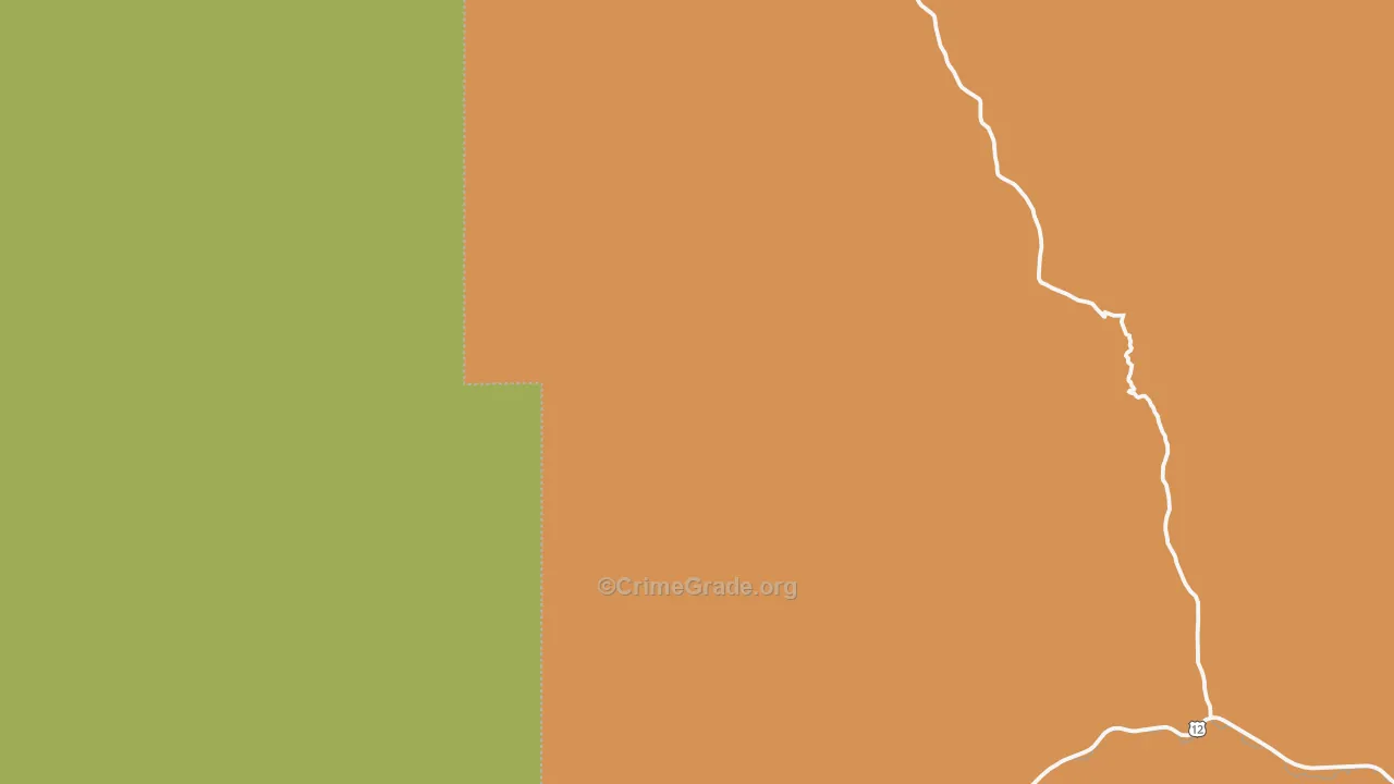 Lolo Hot Springs, MT Map of Vehicle Theft Rates
