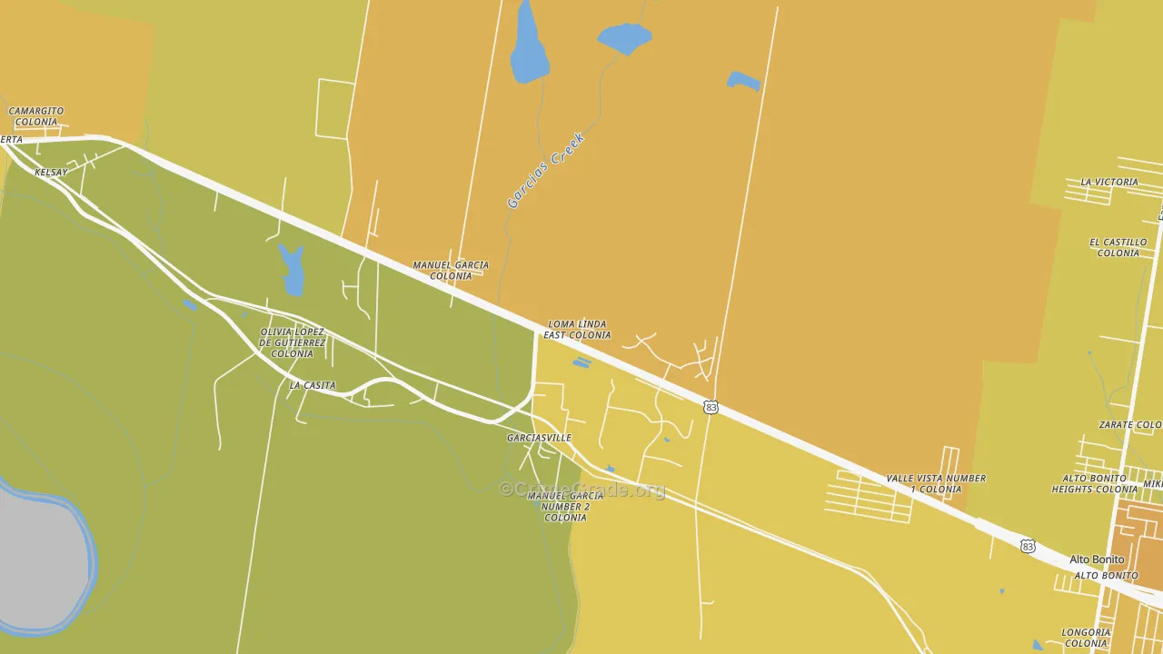 Loma Linda East, TX Map of Vehicle Theft Rates
