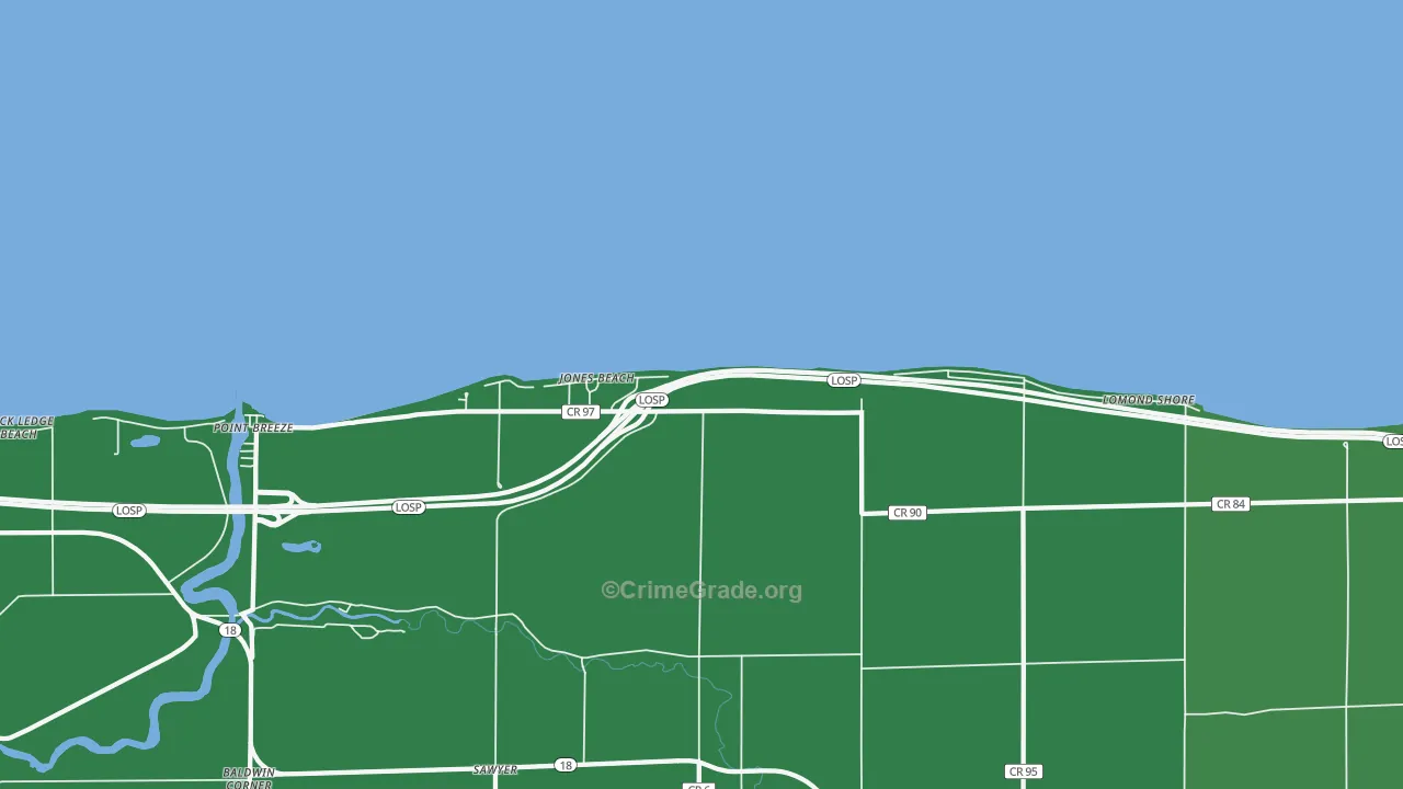 Lomond Shore, NY Map of Vehicle Theft Rates