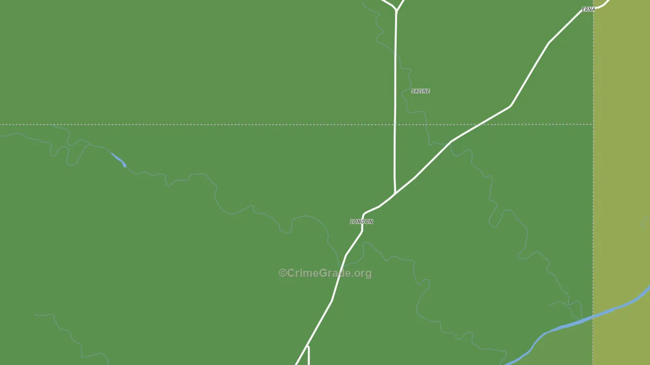 London, TX Map of Vehicle Theft Rates