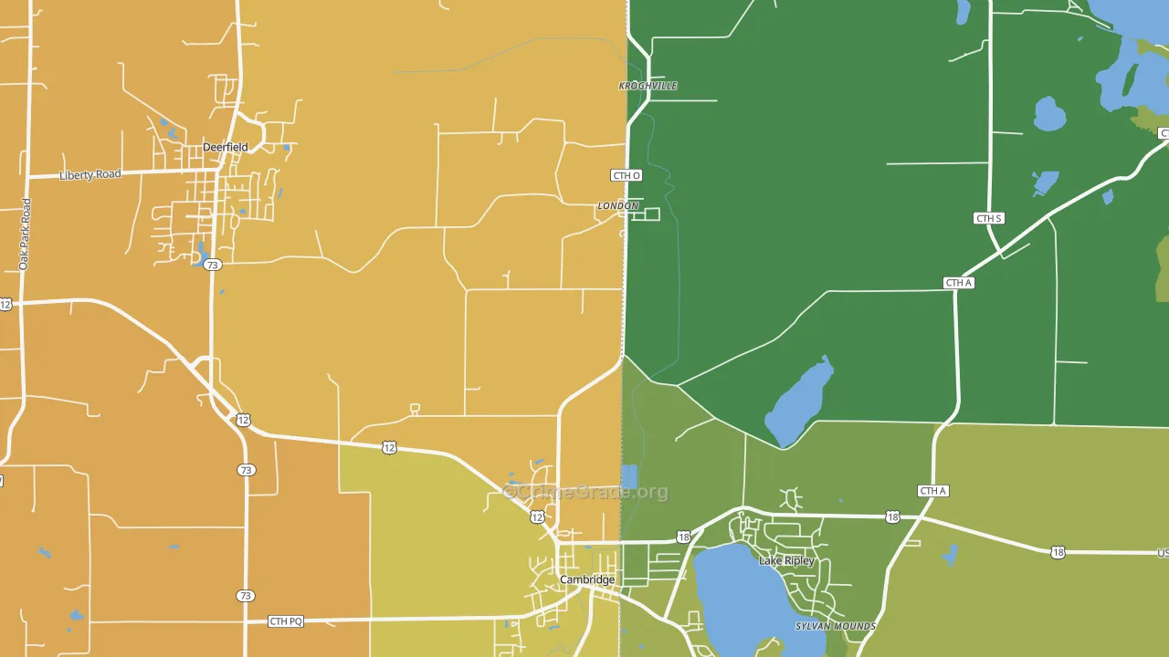 London, WI Map of Vehicle Theft Rates