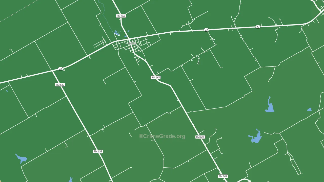 Lone Cedar, TX Map of Vehicle Theft Rates