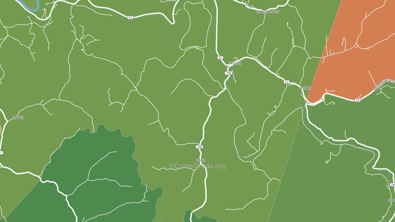 Lone, KY Map of Vehicle Theft Rates