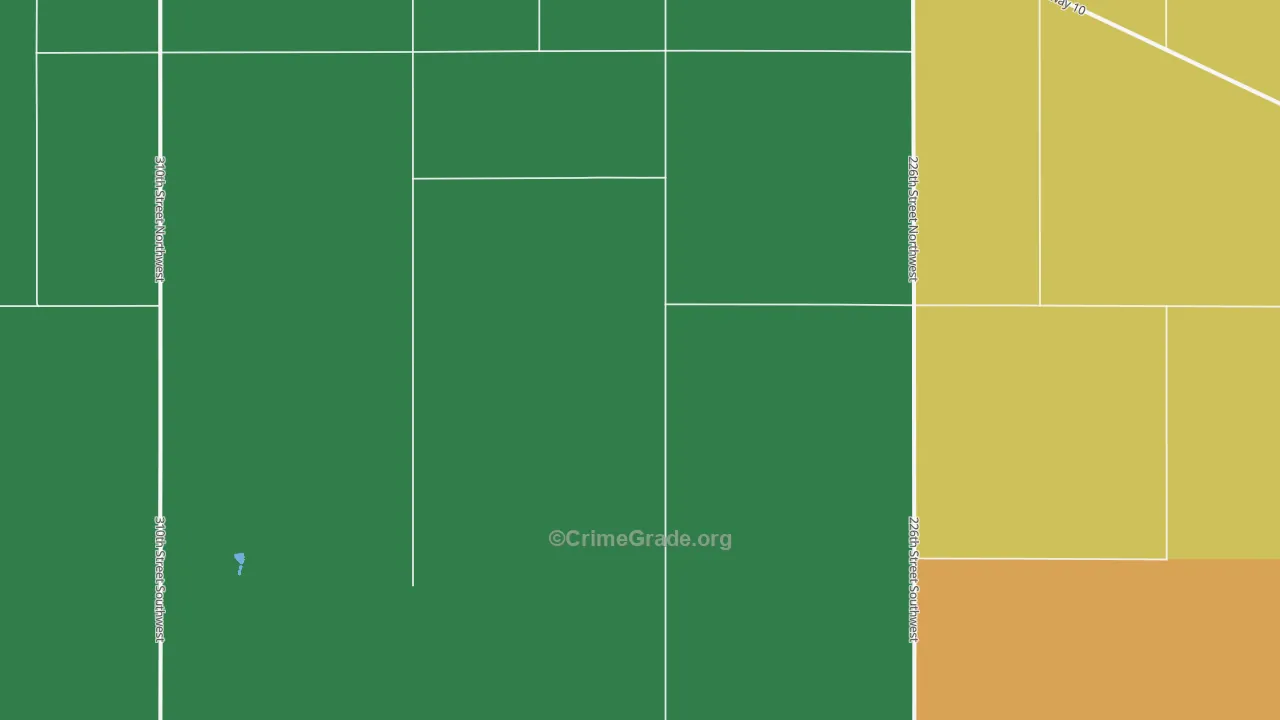 Lone Tree, ND Map of Vehicle Theft Rates