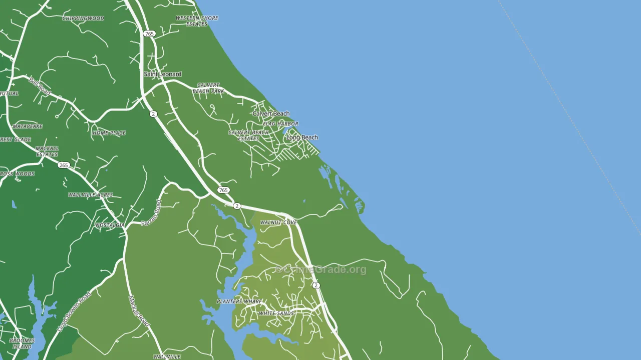 Long Beach, MD Map of Vehicle Theft Rates
