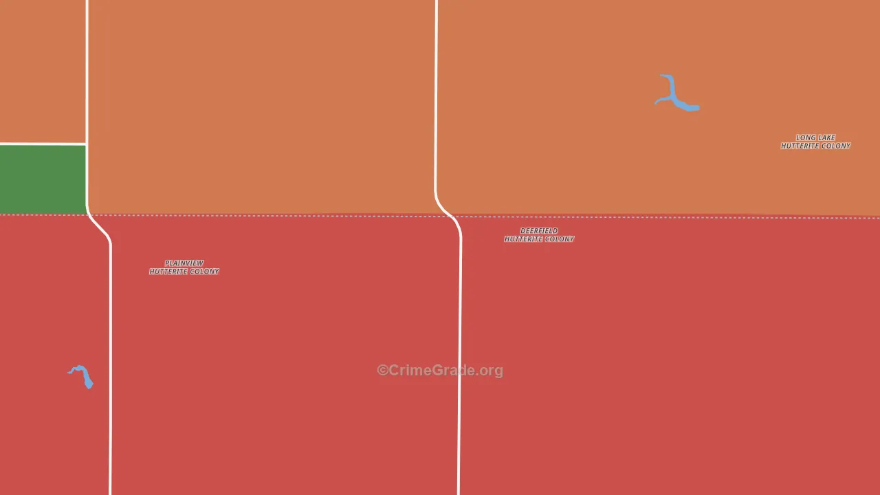 Long Lake Colony, SD Map of Vehicle Theft Rates