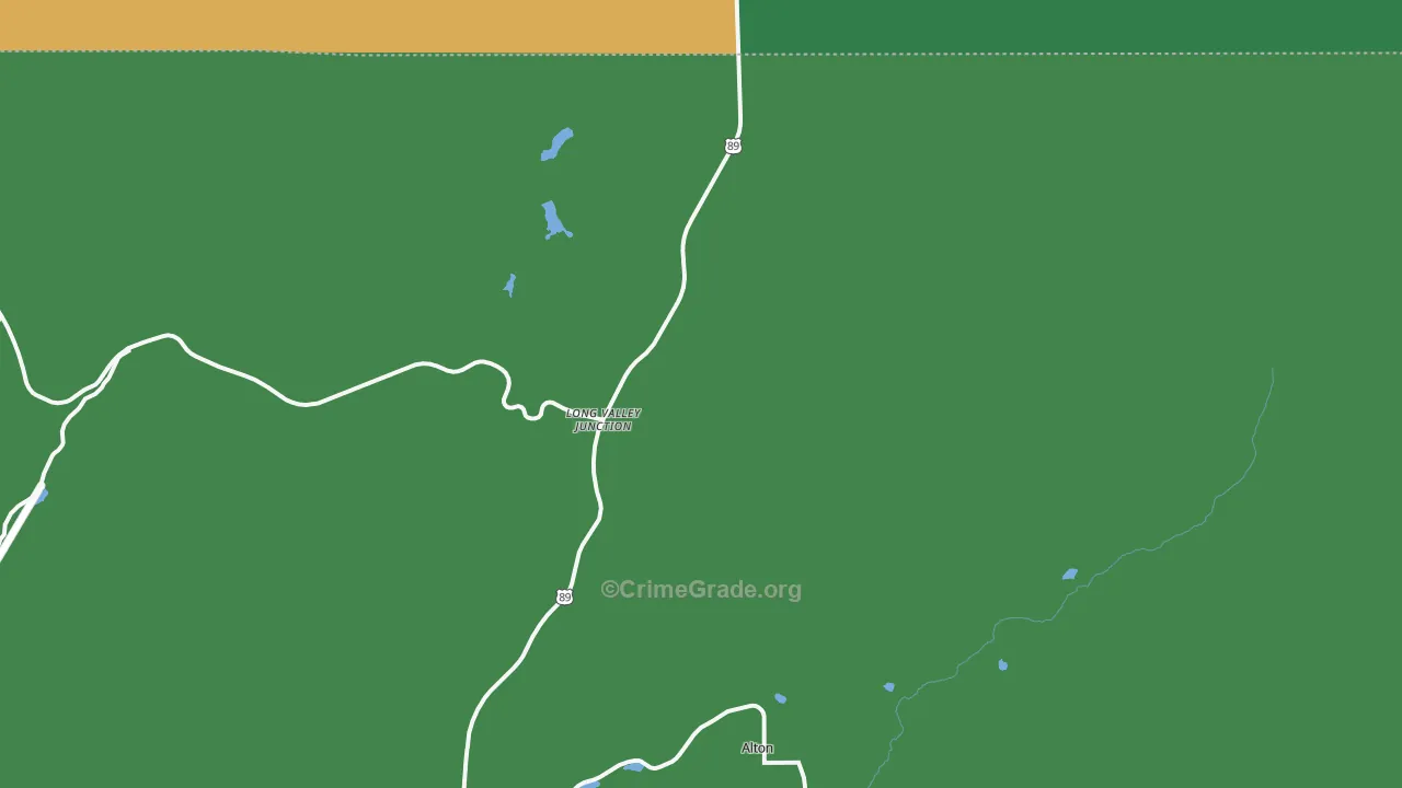 Long Valley Junction, UT Map of Vehicle Theft Rates