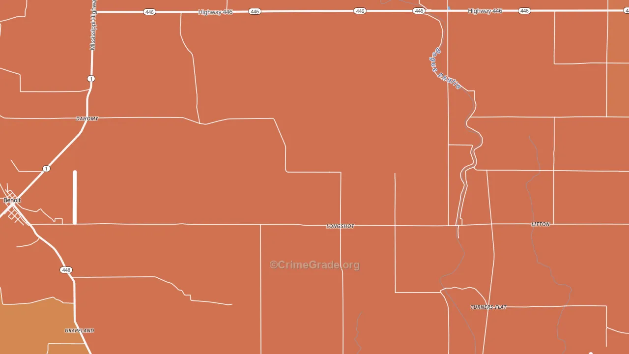 Longshot, MS Map of Vehicle Theft Rates