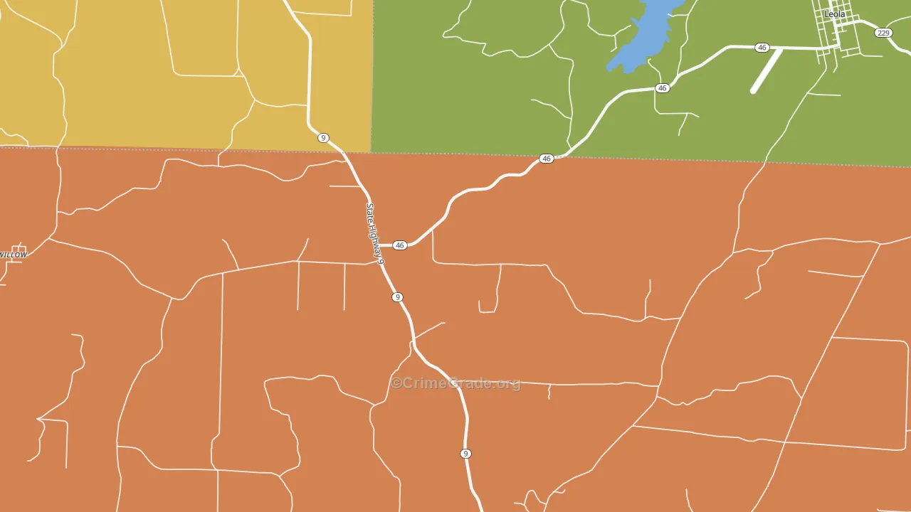 Lono, AR Map of Vehicle Theft Rates