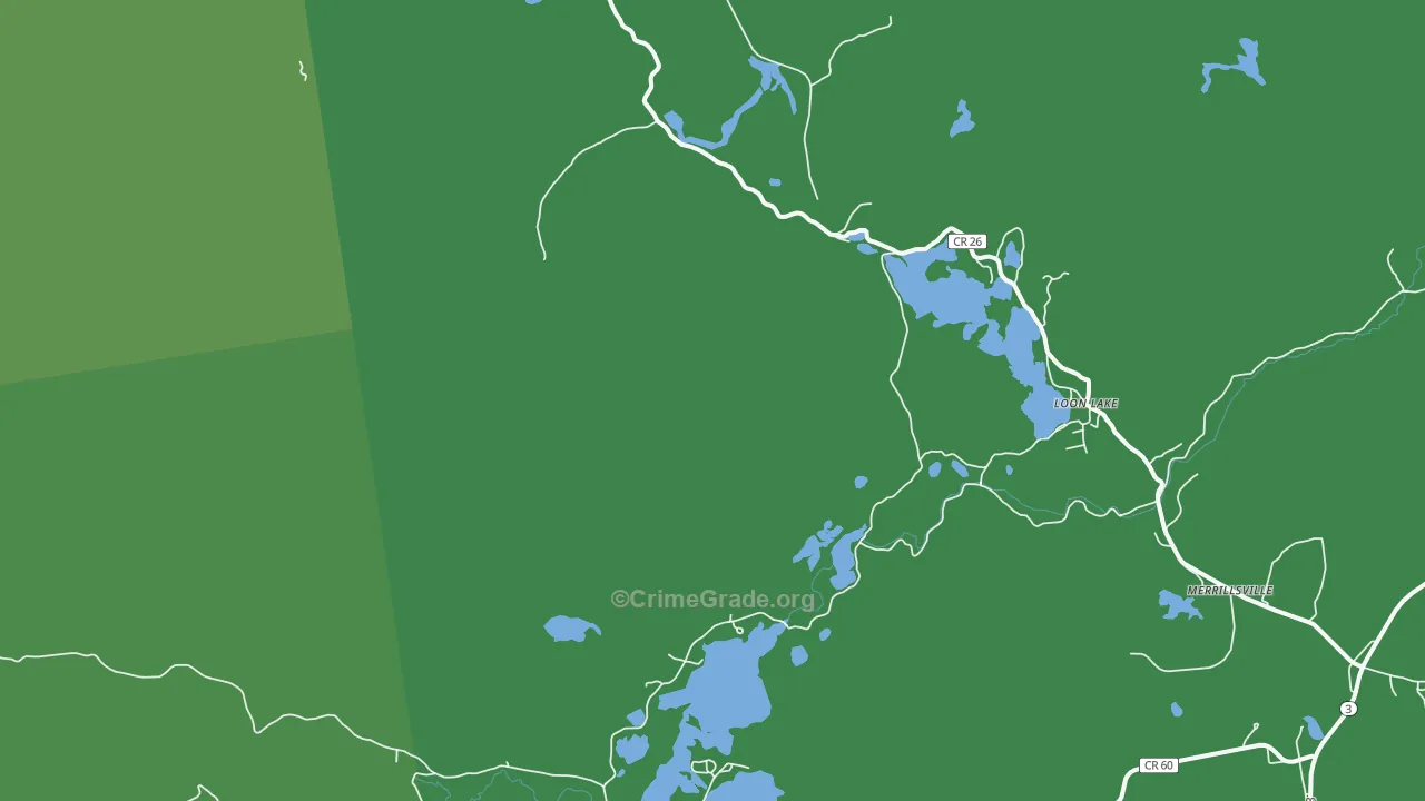Loon Lake, NY Map of Vehicle Theft Rates