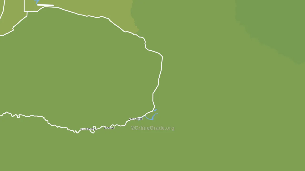 Loraine, CA Map of Vehicle Theft Rates