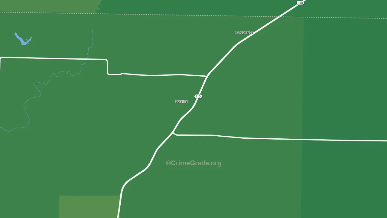 Loraine, IL Map of Vehicle Theft Rates