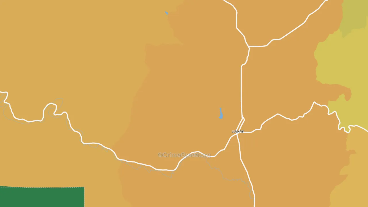 Lorane, OR Map of Vehicle Theft Rates