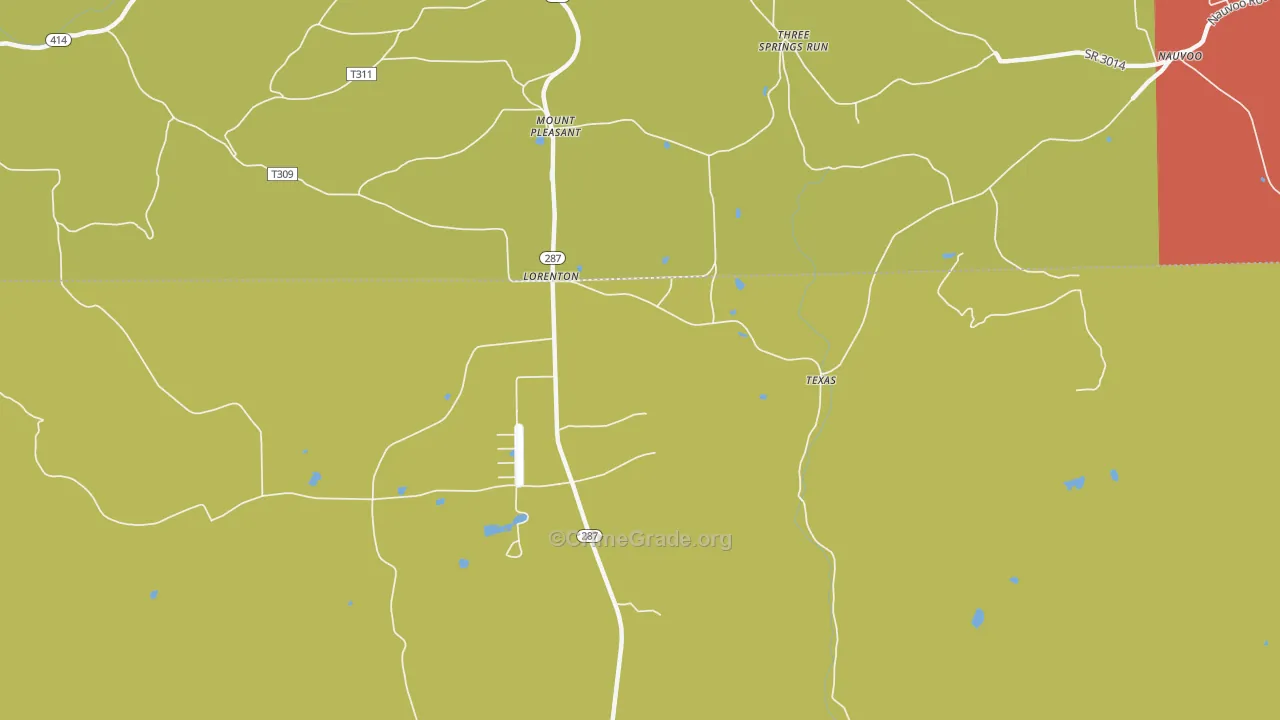 Lorenton, PA Map of Vehicle Theft Rates