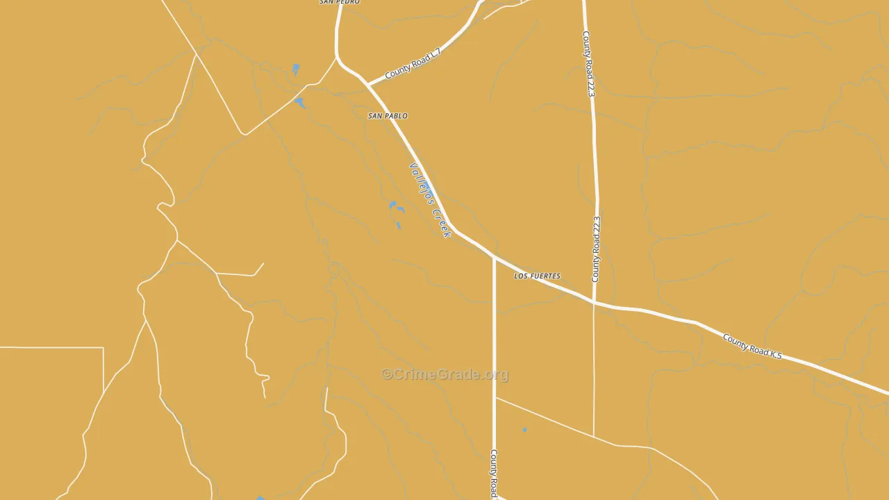 Los Fuertes, CO Map of Vehicle Theft Rates