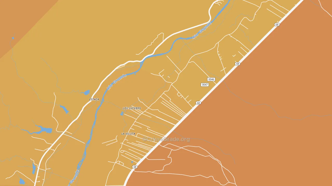 Los Luceros, NM Map of Vehicle Theft Rates