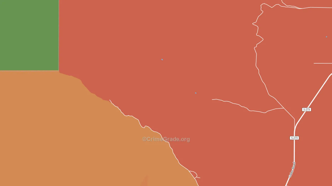 Lost Creek, MT Map of Vehicle Theft Rates