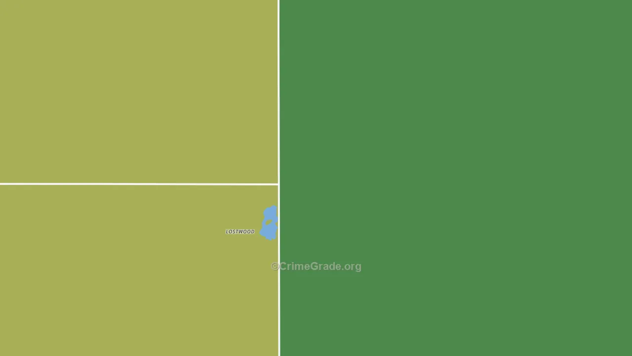 Lostwood, ND Map of Vehicle Theft Rates