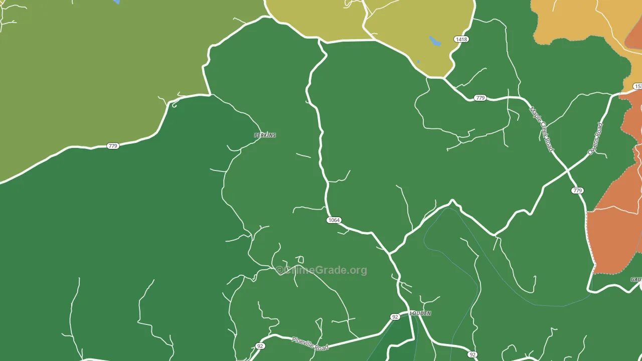 Louden, KY Map of Vehicle Theft Rates