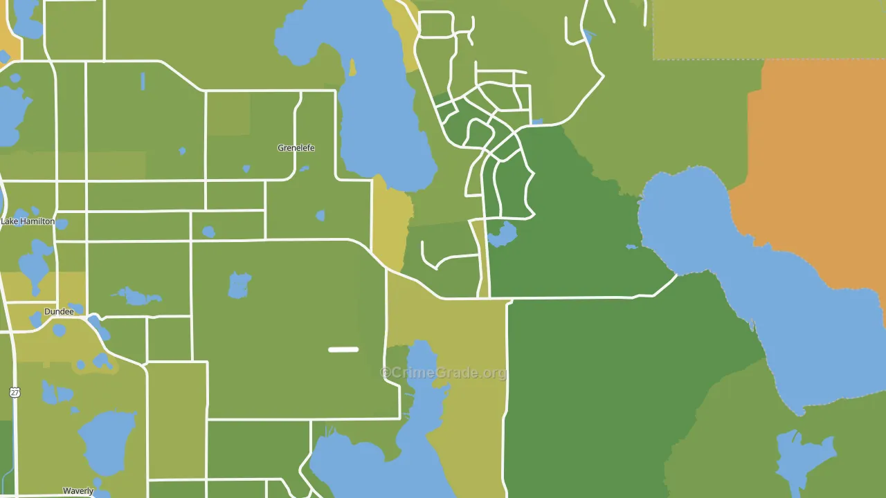 Loughman, FL Map of Vehicle Theft Rates