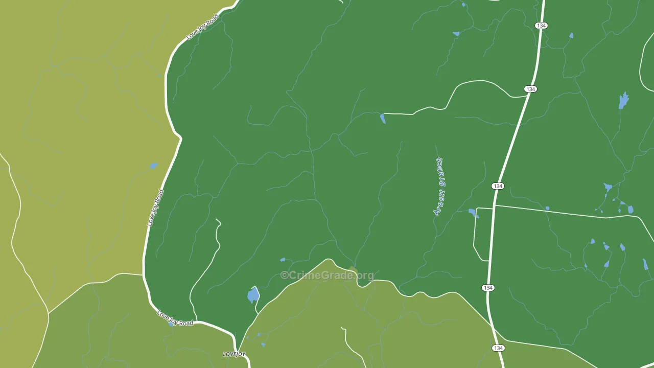 Lovejoy, NC Map of Vehicle Theft Rates