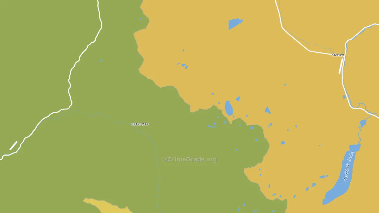 Lower Stanley, ID Map of Vehicle Theft Rates