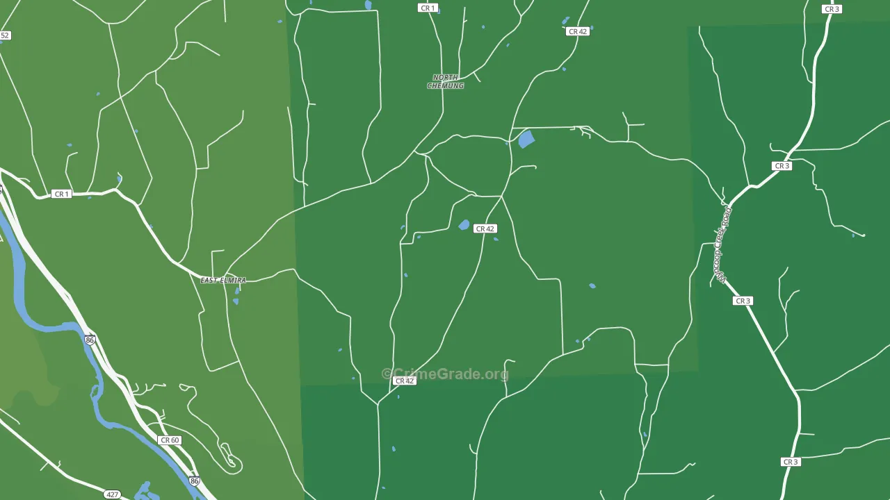 Lowman, NY Map of Vehicle Theft Rates