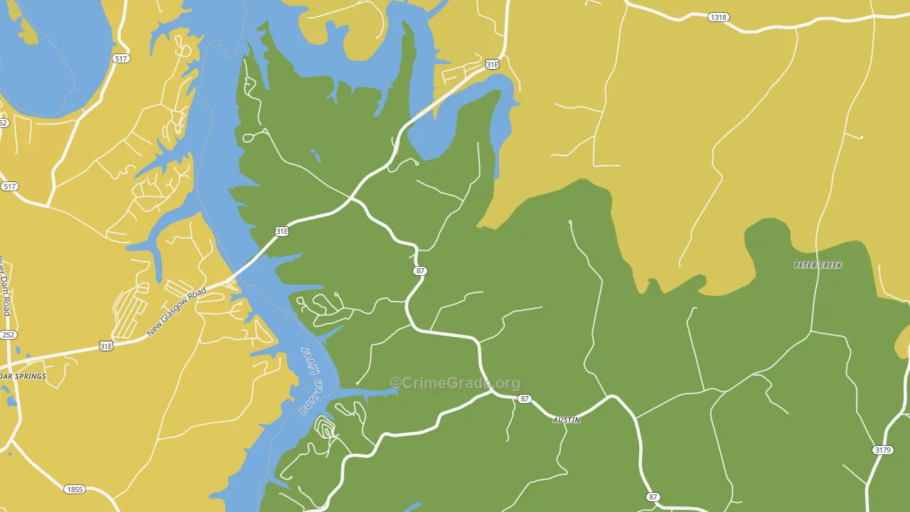 Lucas, KY Map of Vehicle Theft Rates