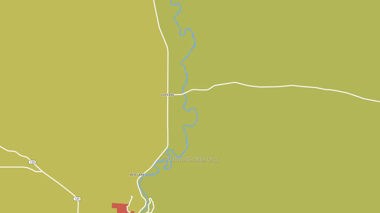 Lucerne, WY Map of Vehicle Theft Rates