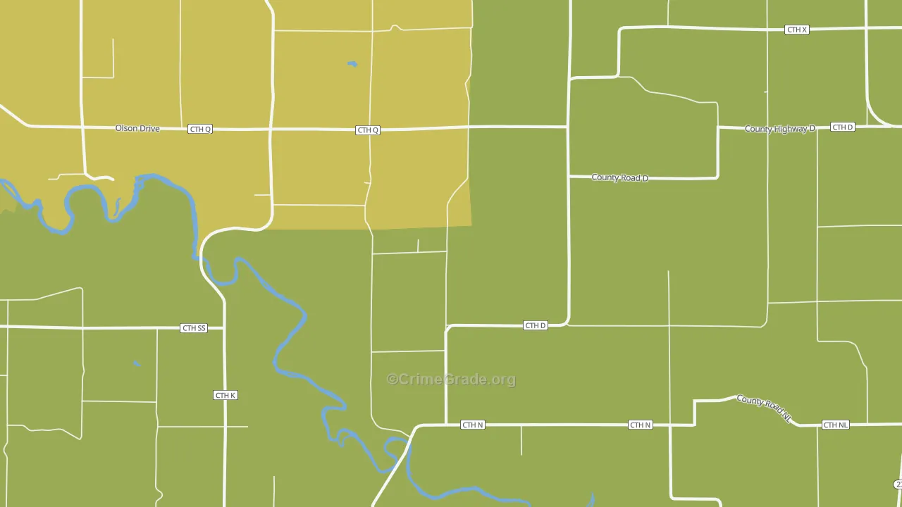 Ludington, WI Map of Vehicle Theft Rates
