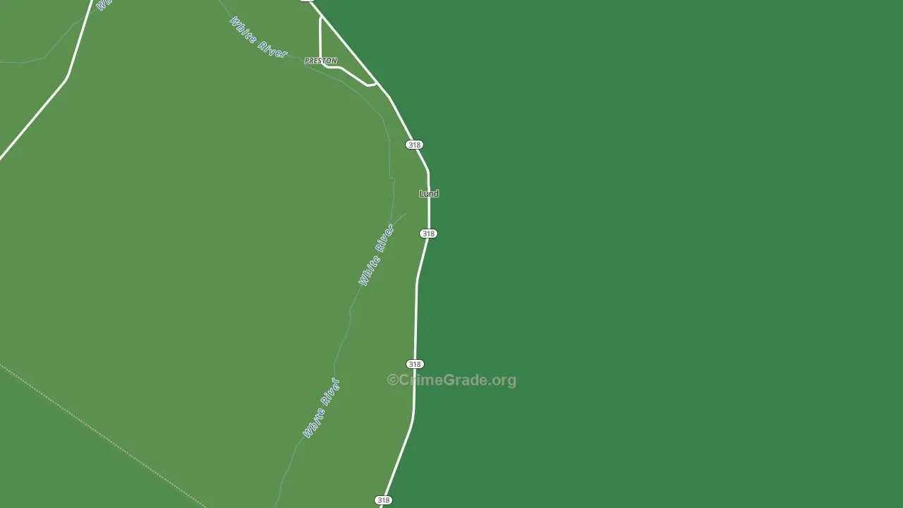 Lund, NV Map of Vehicle Theft Rates
