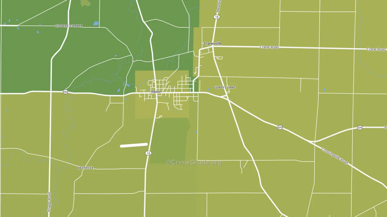 Lundys Lane, PA Map of Vehicle Theft Rates