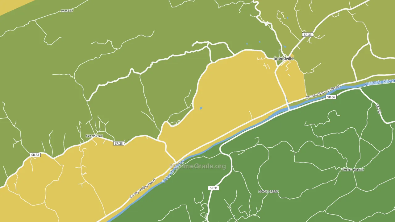 Luther, TN Map of Vehicle Theft Rates