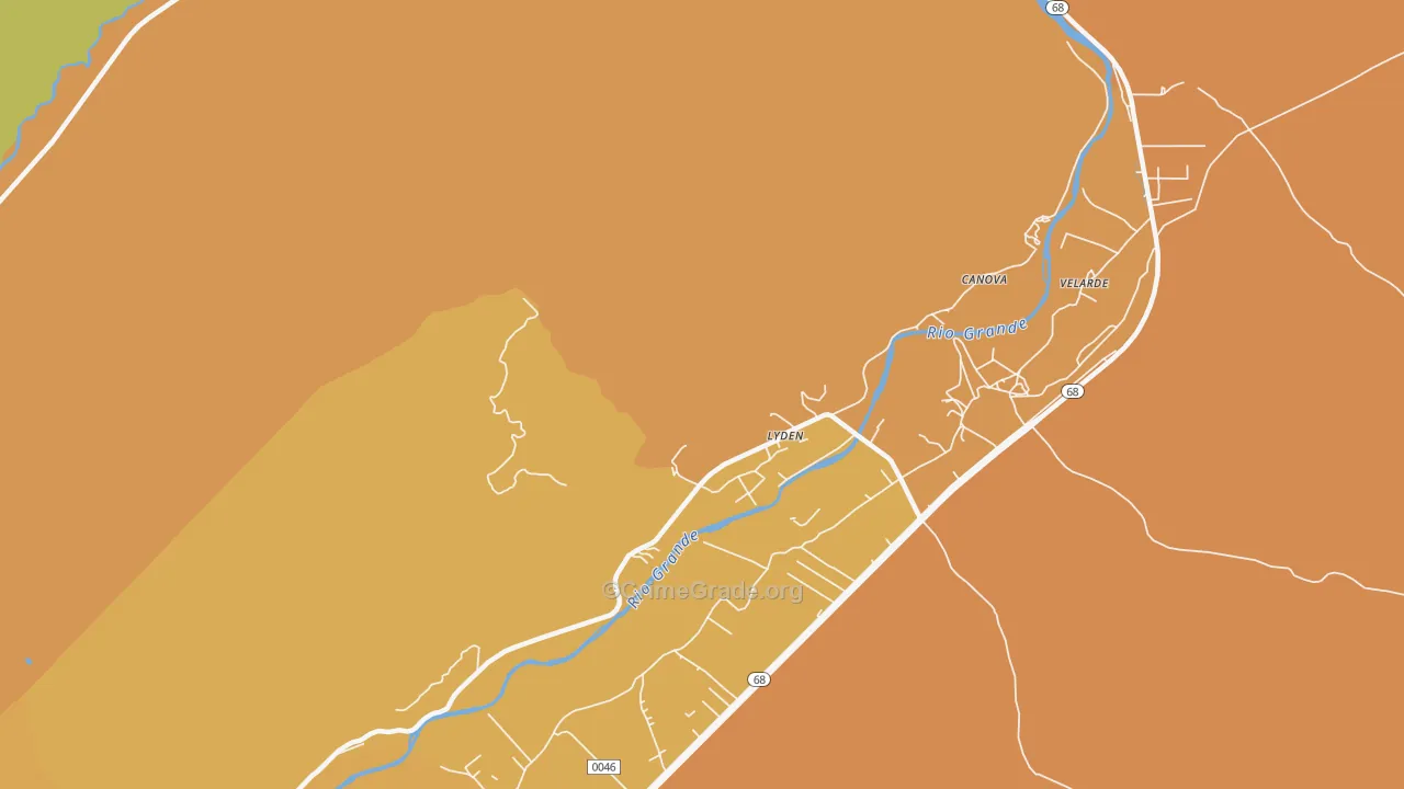 Lyden, NM Map of Vehicle Theft Rates