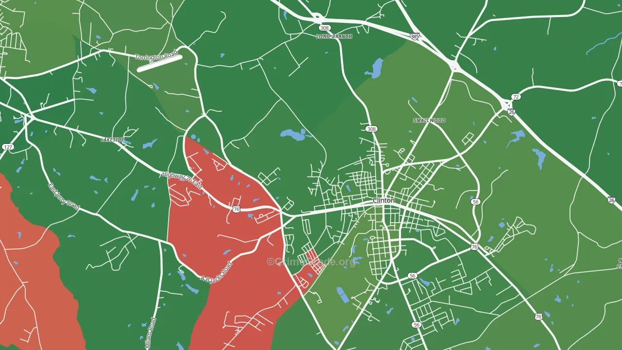 Lydia Mills, SC Map of Vehicle Theft Rates