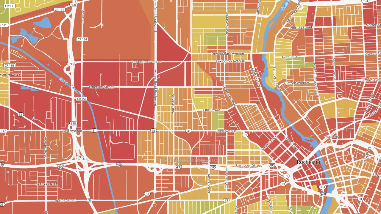 Lyell-Otis, Rochester, NY Map of Vehicle Theft Rates