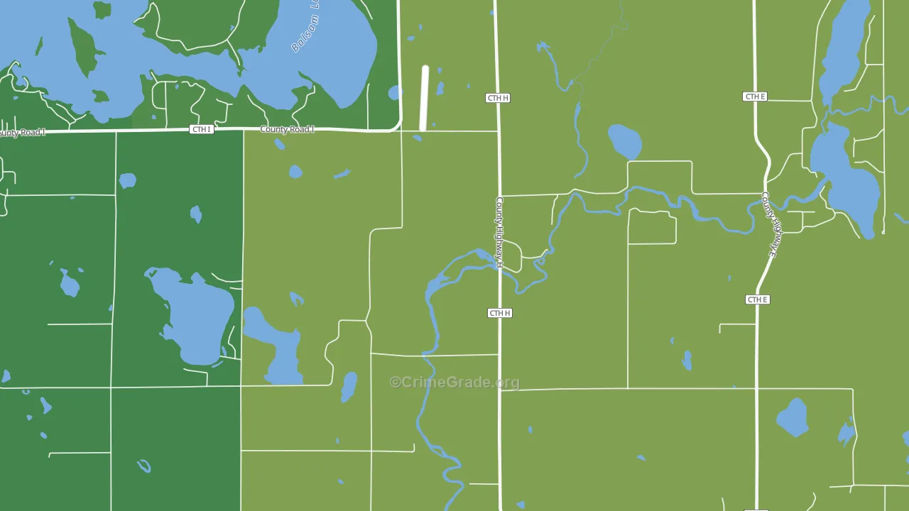 Lykens, WI Map of Vehicle Theft Rates