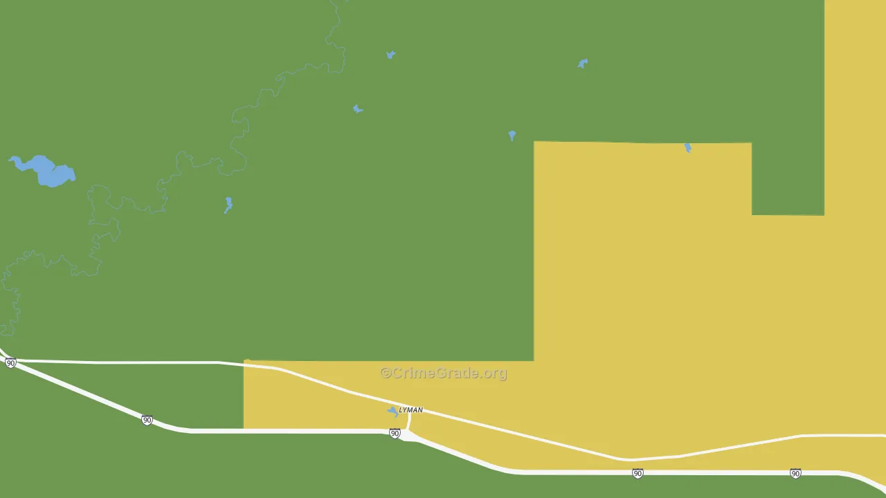 Lyman, SD Map of Vehicle Theft Rates