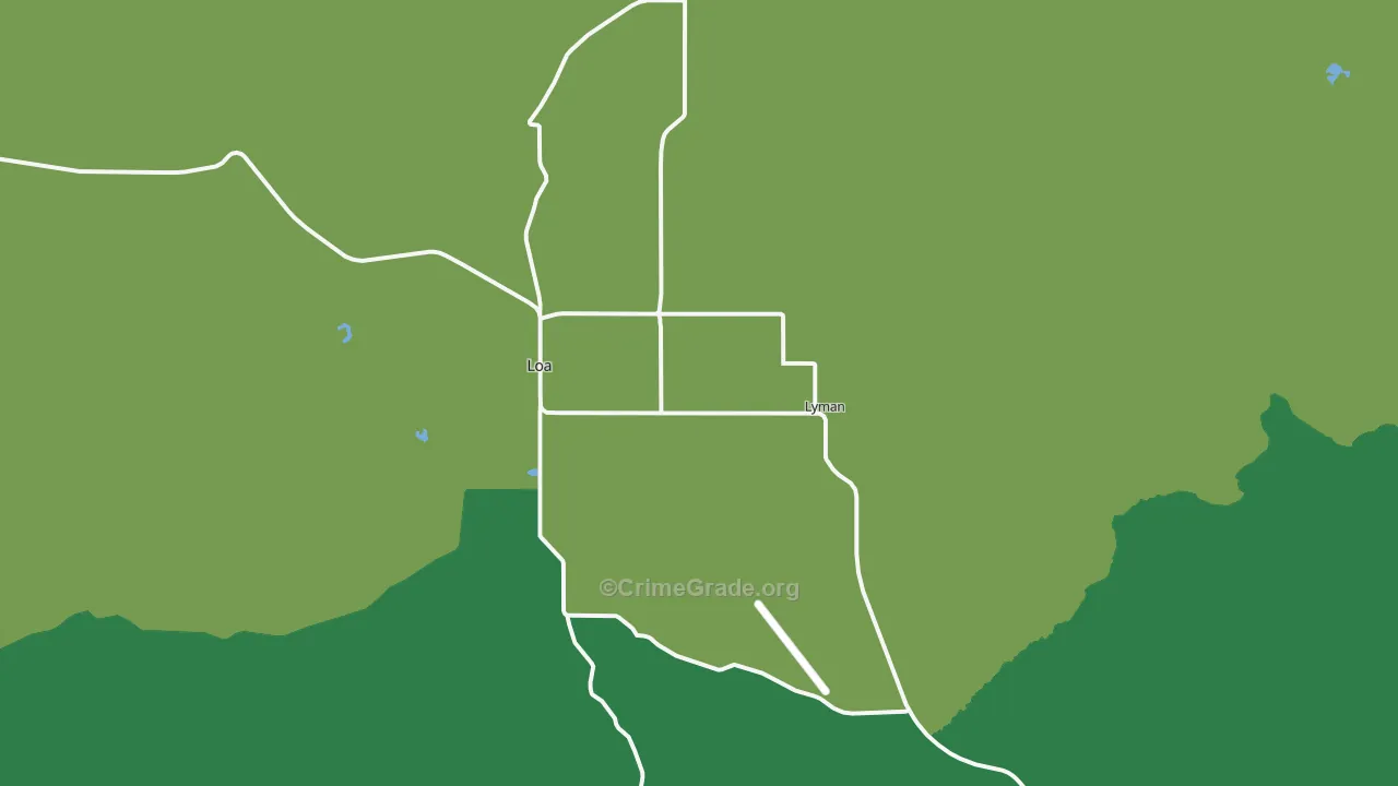 Lyman, UT Map of Vehicle Theft Rates