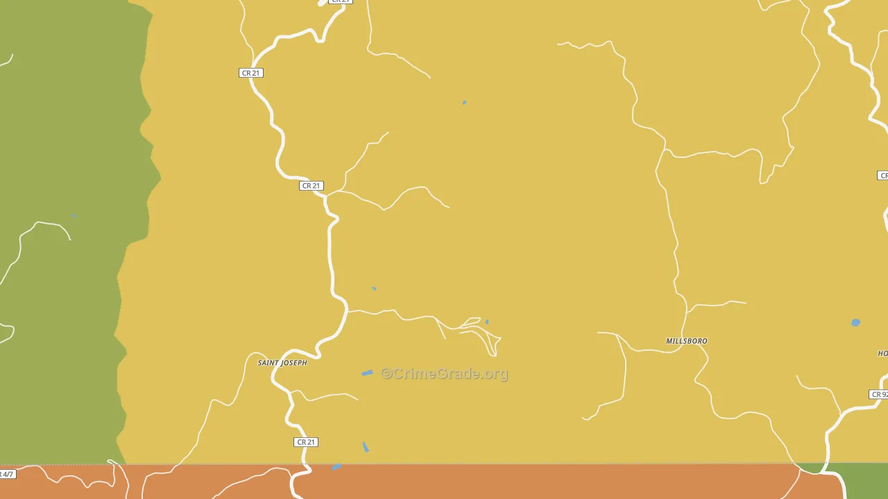 Lynn Camp, WV Map of Vehicle Theft Rates