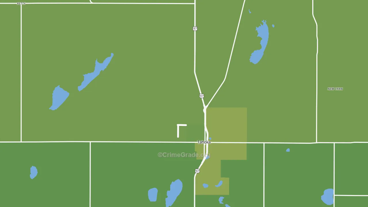 Lynn County, TX Map of Vehicle Theft Rates
