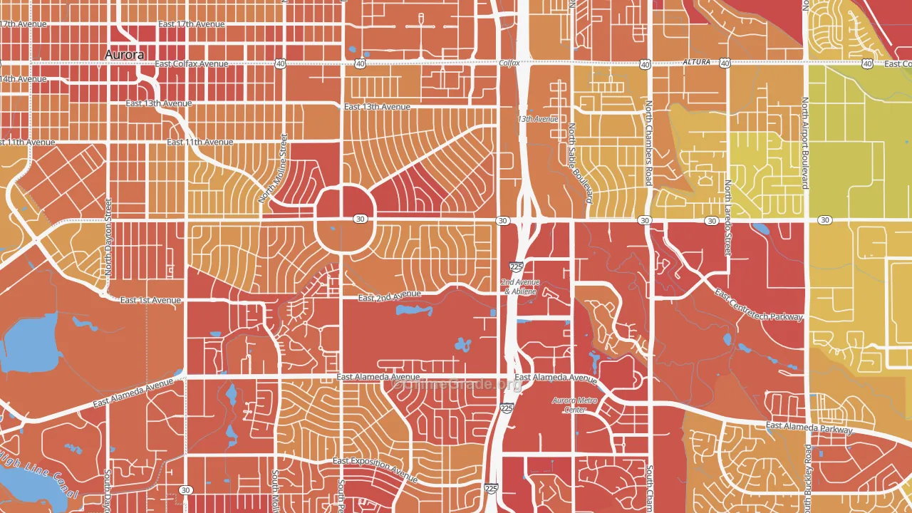 Lynn Knoll, Aurora, CO Map of Vehicle Theft Rates