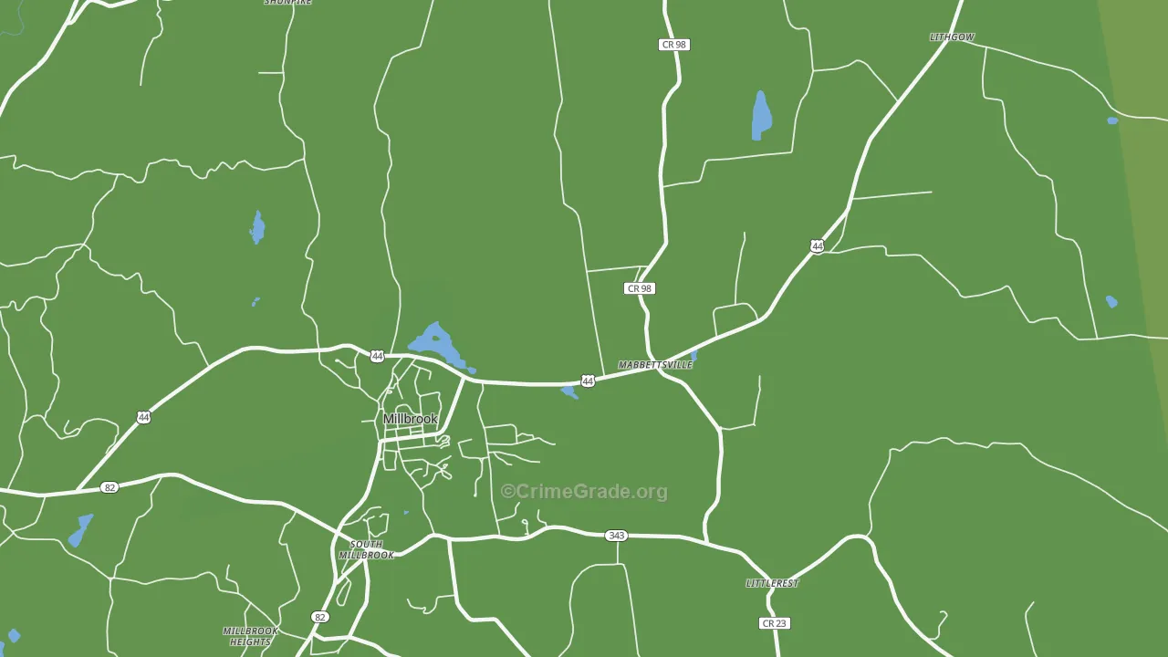 Mabbettsville, NY Map of Vehicle Theft Rates