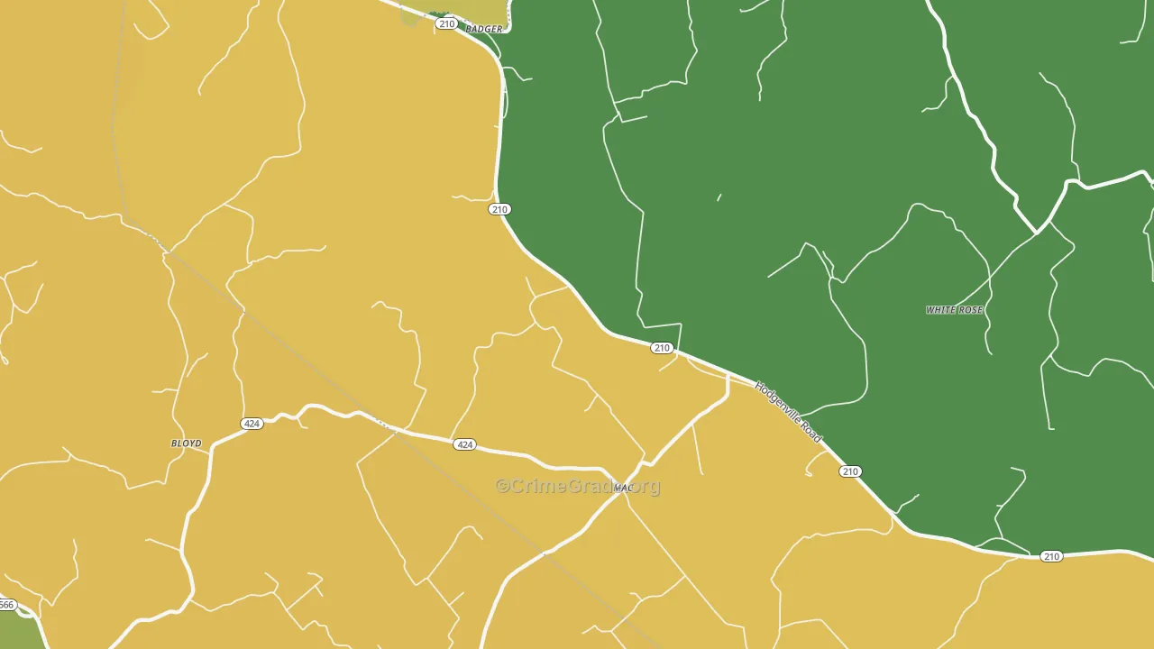 Mac, KY Map of Vehicle Theft Rates